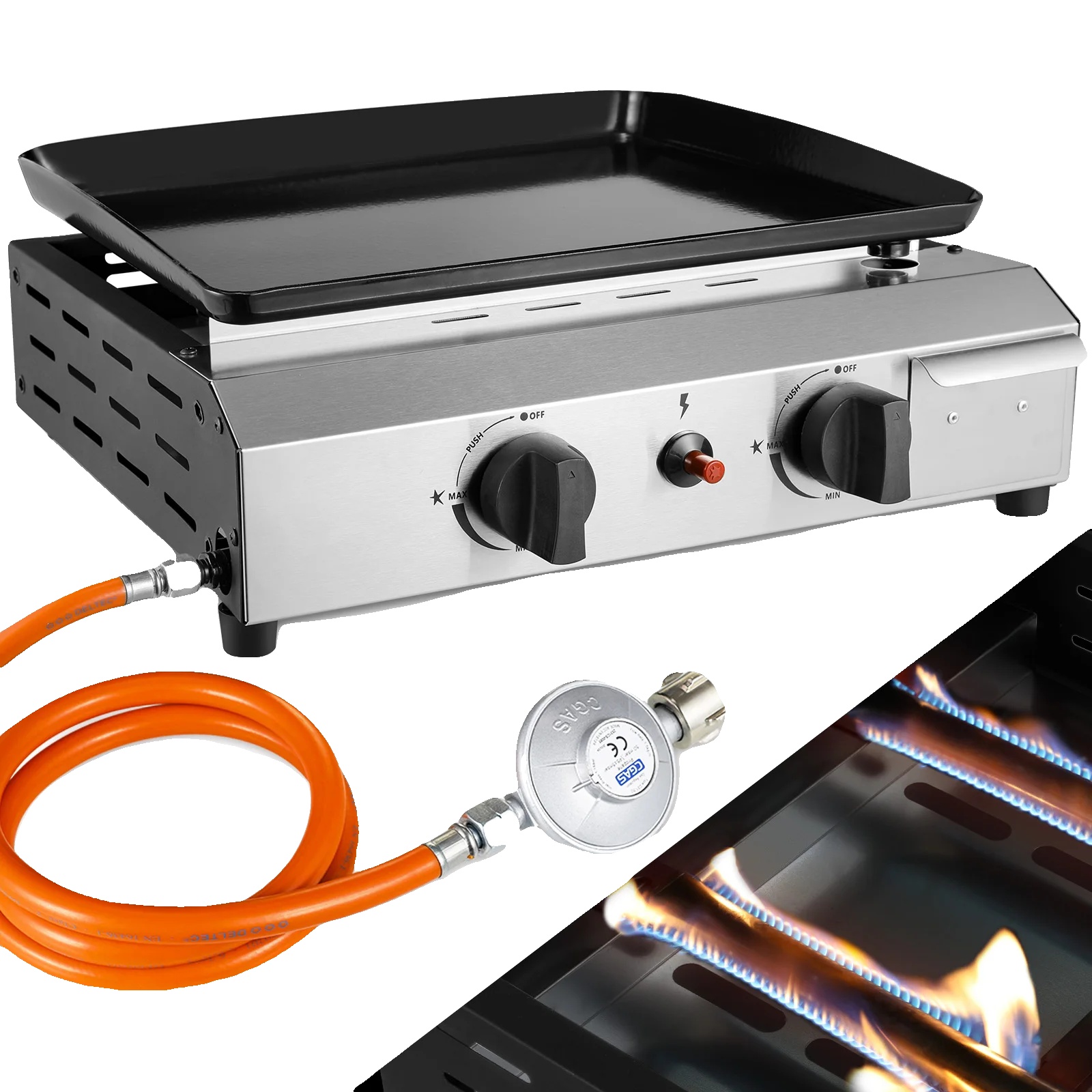 Gasgrill, Tragbar, Leicht Zu Reinigen, 2-brenner-gasgrill