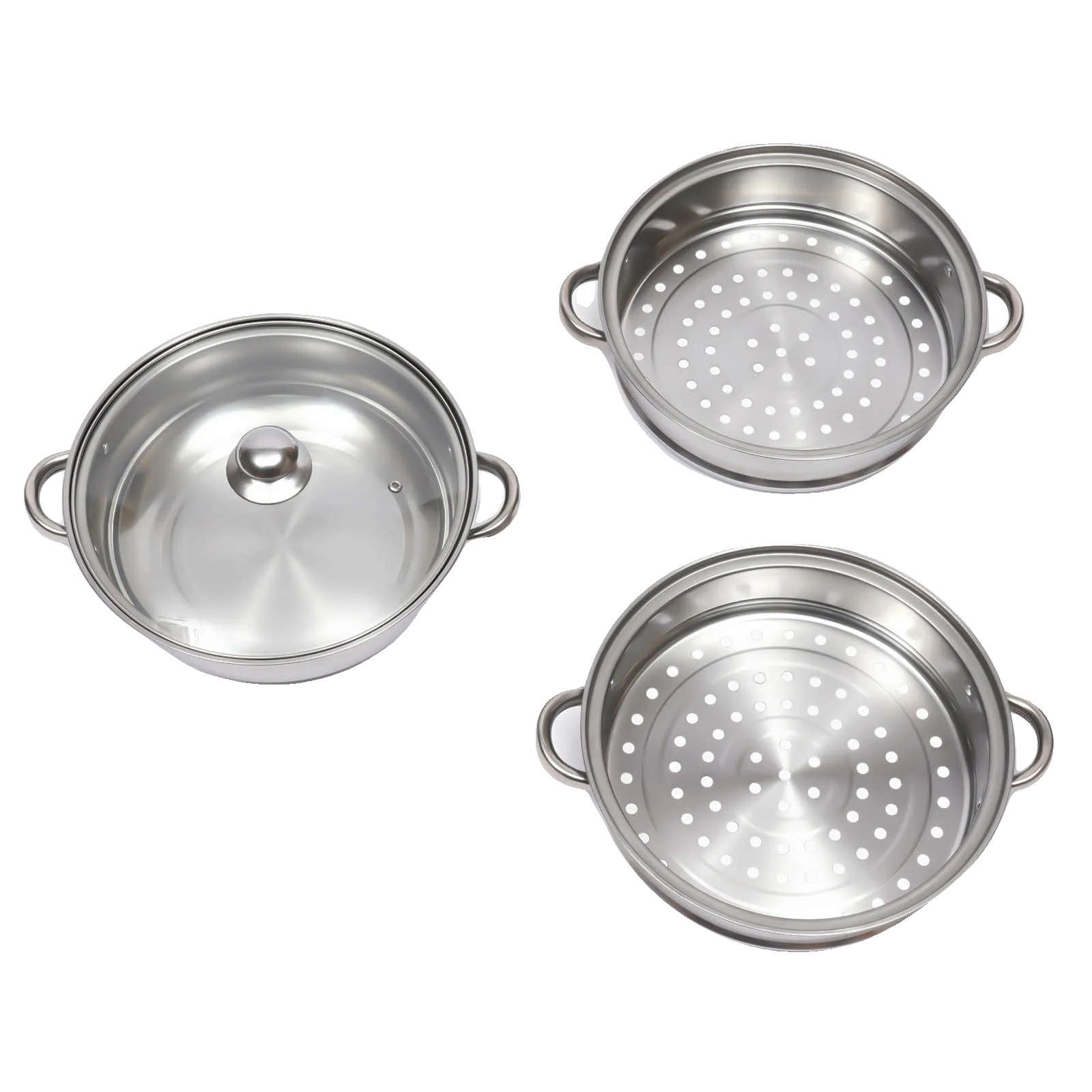 Dampfgarer, Dreilagig, Hitzebeständig, Silber