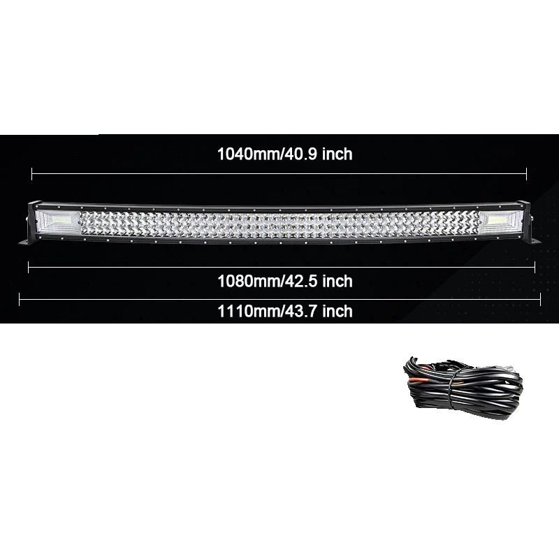Lichtleiste, Kombi-strahlmuster, Wasserdichtes Design, Gekrümmter 42-zoll-draht