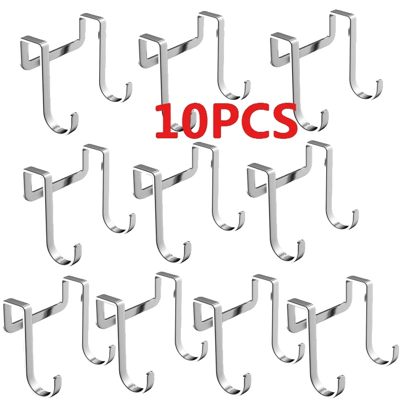S-förmiger Haken, Edelstahlmaterial, Vielseitiges Design, 10pcs