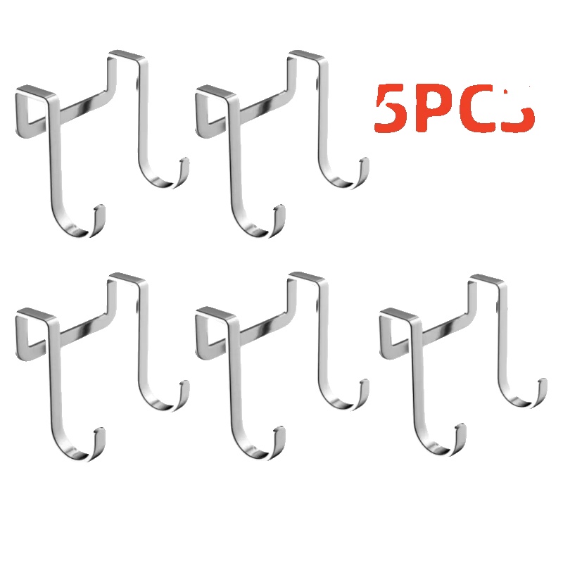 S-förmiger Haken, Edelstahlmaterial, Vielseitiges Design, 5pcs