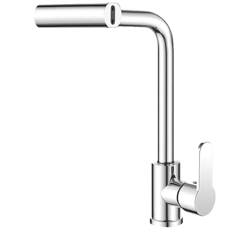 Küchenspüle Wasserhahn, Ausziehbare Sprühfunktion, Langlebiges Edelstahl, Silber 4-gang