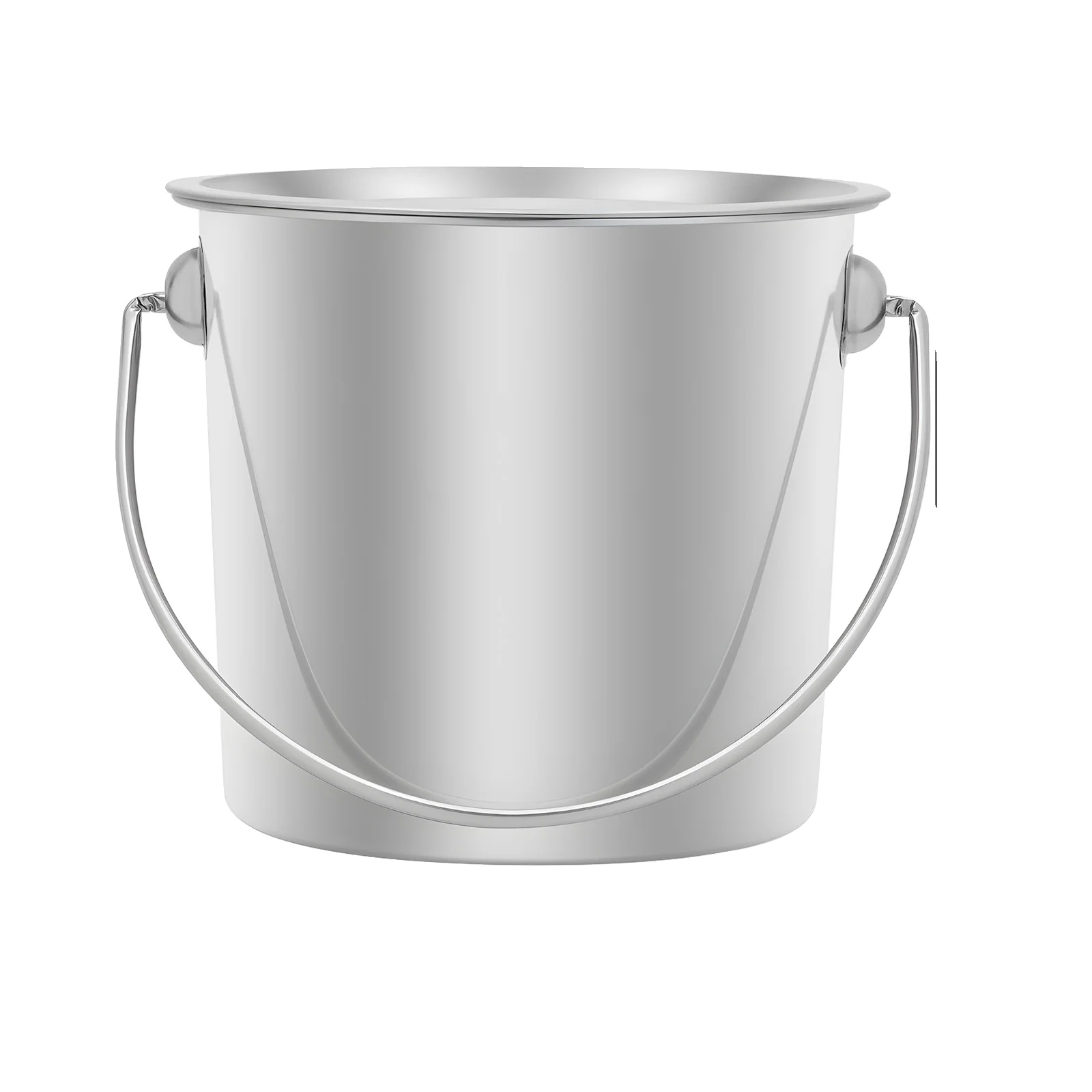 Mehrzweck-eimer, Lebensmittelechtes Edelstahl, 6l Kapazität, Silber