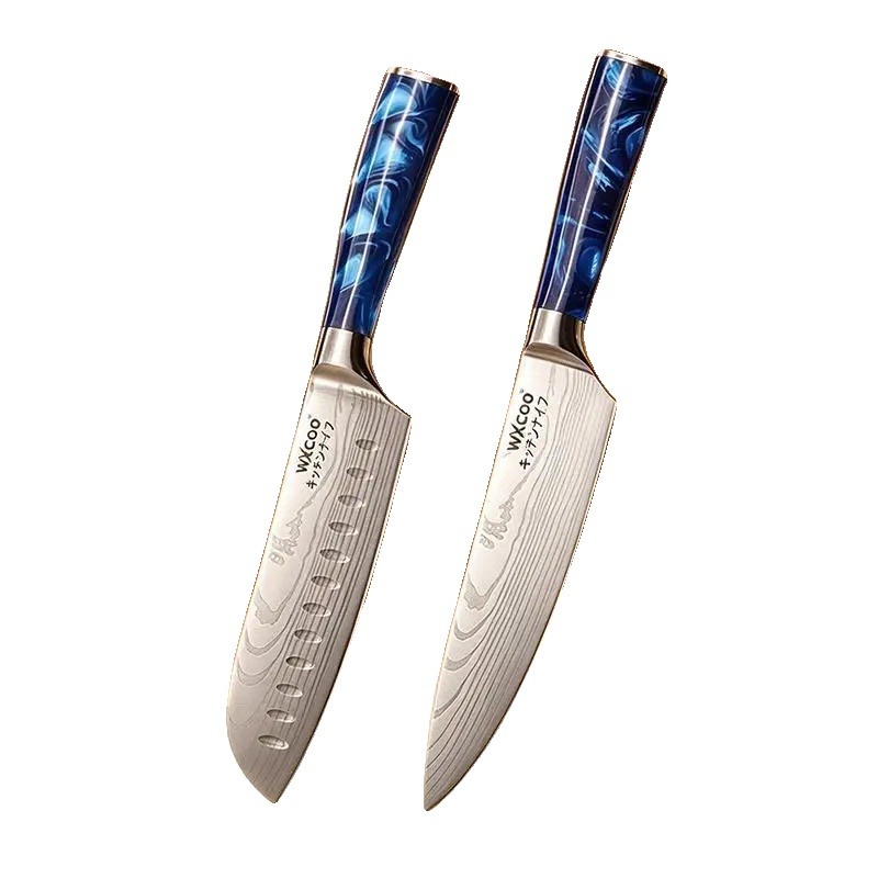 Kochmesser Set, Edelstahlkonstruktion, Ergonomischer Griff, Küchenmesser