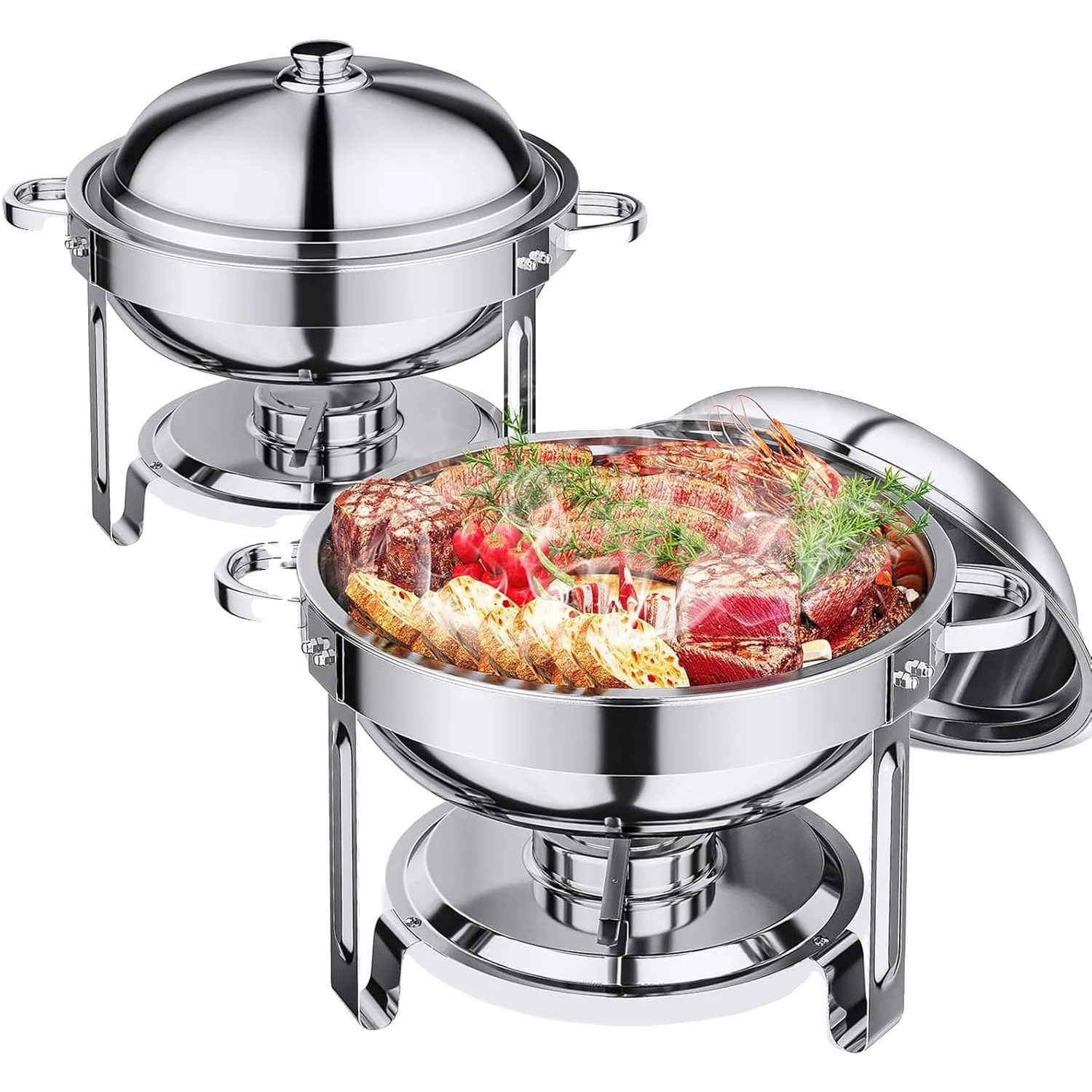 Chafing Dish, Edelstahl, Doppelboiler-design, 2 Stk