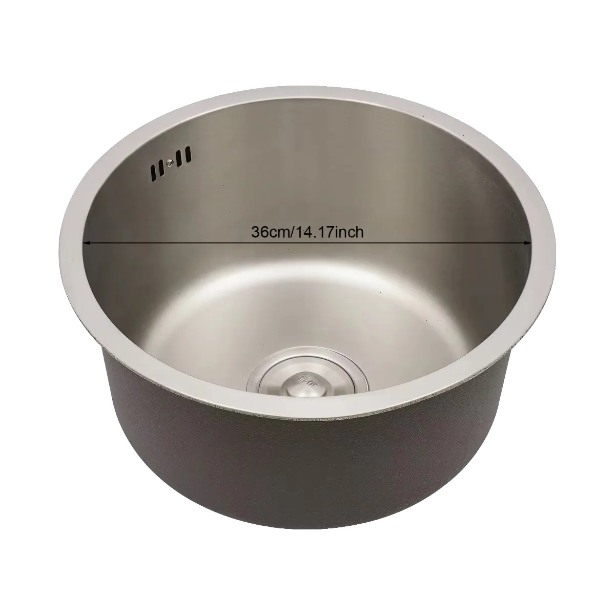 Küchenspüle, Runde Form, Schalldämmendes Design, Silber