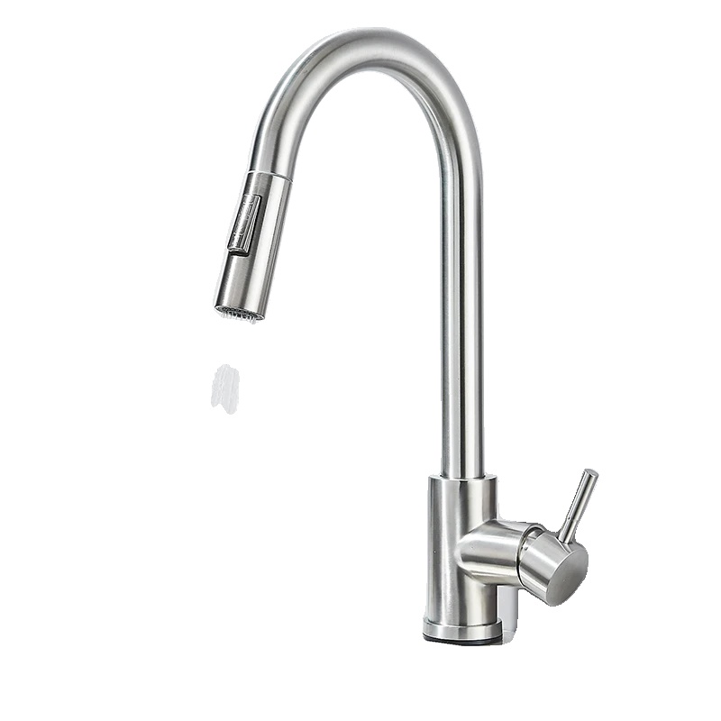 Ausziehbare Küchenarmatur, 360° Drehung, Dual-wasser-modus, Bürstetes Nickel