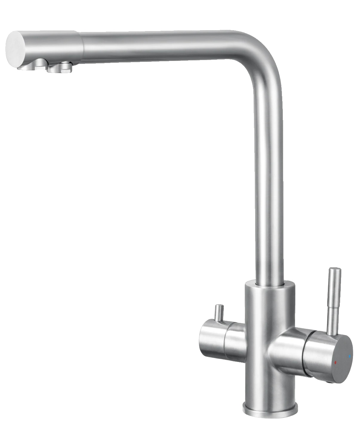 Küchenarmatur, 3-wege-design, Duale Griffe, Chrom, G3/8