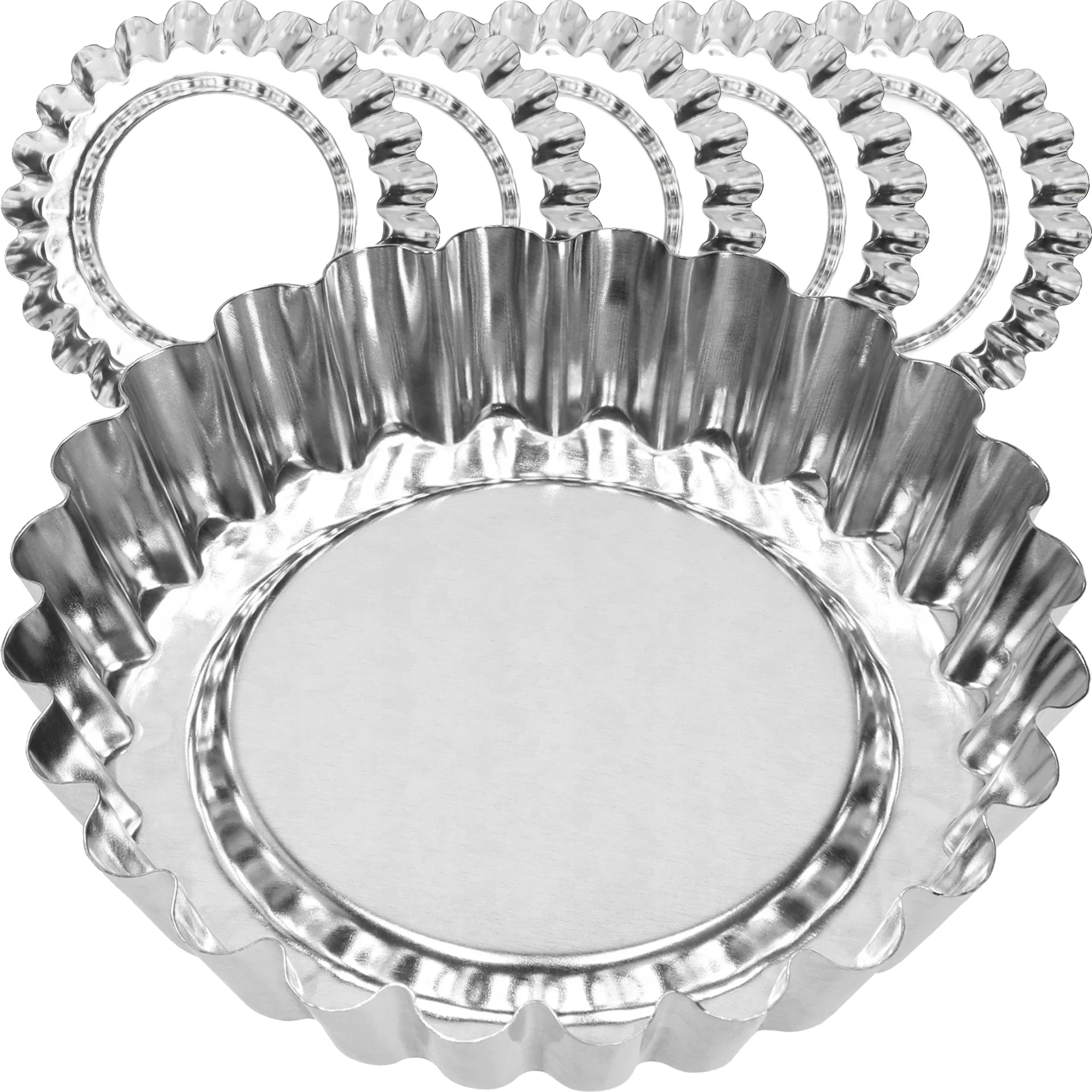Cupcake-formen, Metall, Wiederverwendbares Backset, Silber