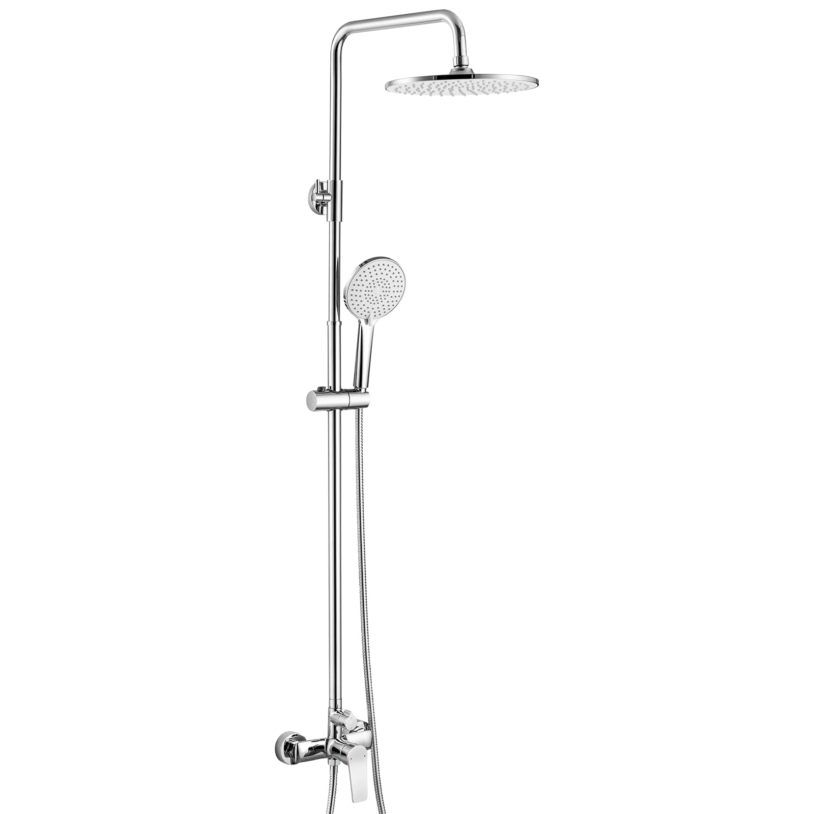 Duscharmatur, 3 Funktionen, Chrom-finish, Chrom - 10 Zoll
