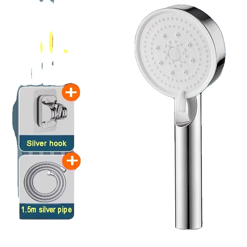 Duschkopf, Handheld, Wassersparend, Silberset