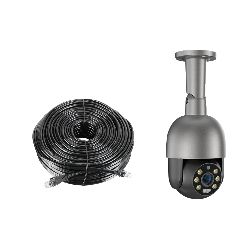 Ethernet-netzwerkkabel, Wasserdichtes Design, Poe-unterstützung, 1 Stück Kabel Und 5mp, 20m
