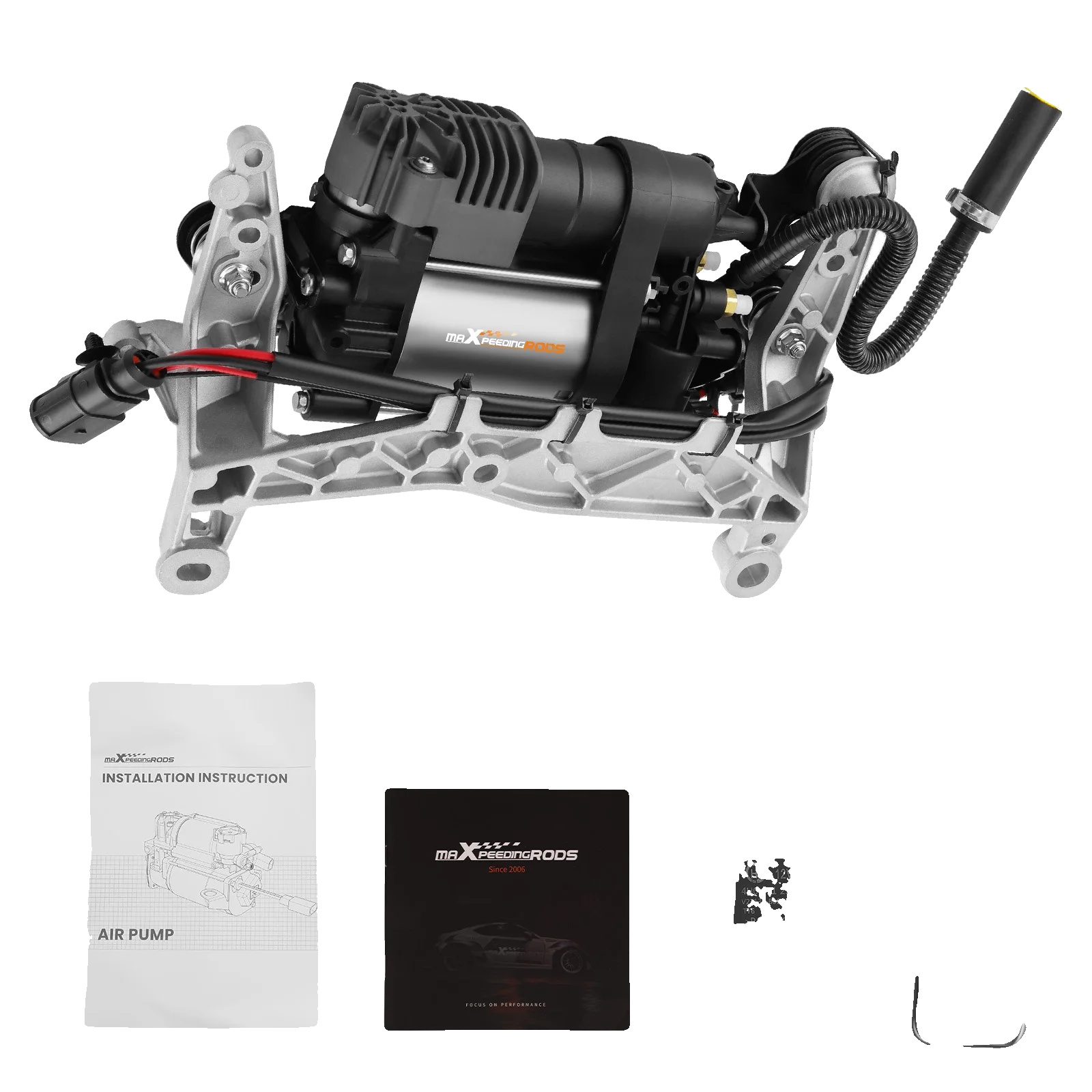 Luftfederungskompressor, Hochfester Metall, 11 X 5 X 4 Zoll, Kompatibilität Für Modelle 7p5 Und 7p6, Maximale Druck Von 200 Psi, Einfache Installation