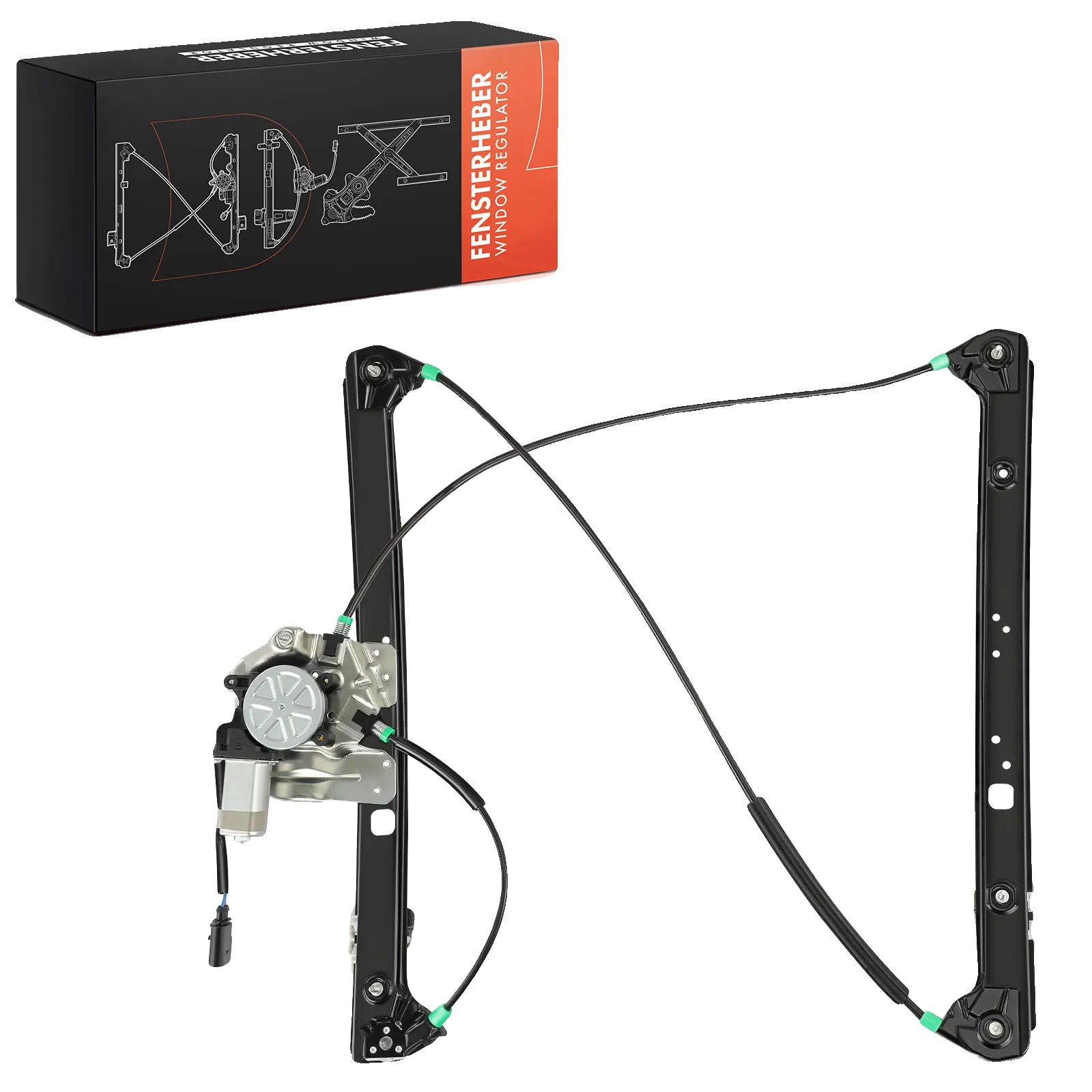 Fensterheber, Elektrische Betätigung, Vordere Rechte Position, Kompatibel Mit Luxus-suv-modell, Langlebige Kunststoffkonstruktion, 2 Anschlüsse