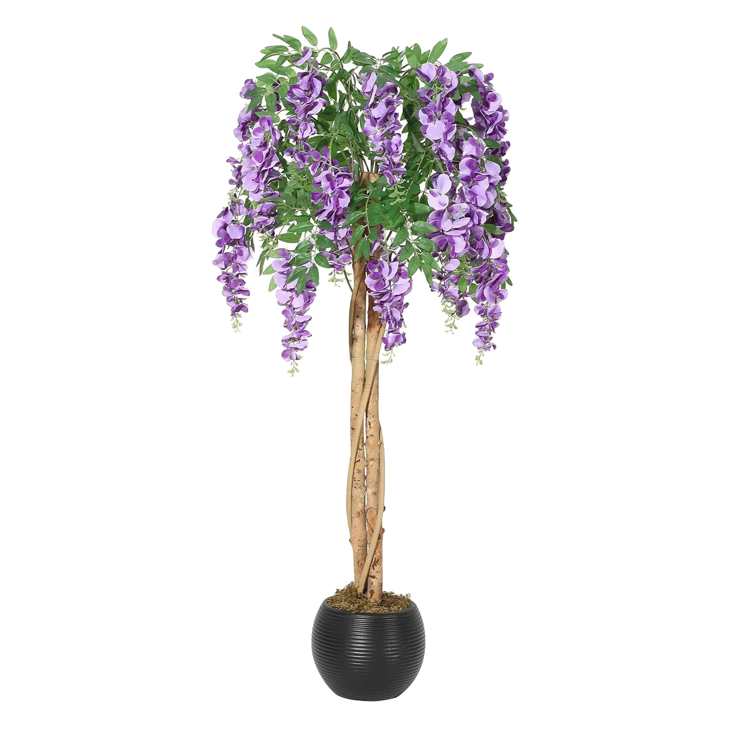 Künstlicher Baum, Lebensechtes Design, Verschiedene Größenoptionen, Lila-a, 150cm