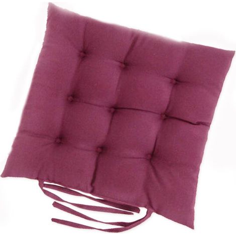 Plüsch-stuhlkissen, 40 X 40 Cm – Füllung: 100 % Polyester – Stoffbänder Zum Befestigen – Maschinenwaschbar Bei 30 °c