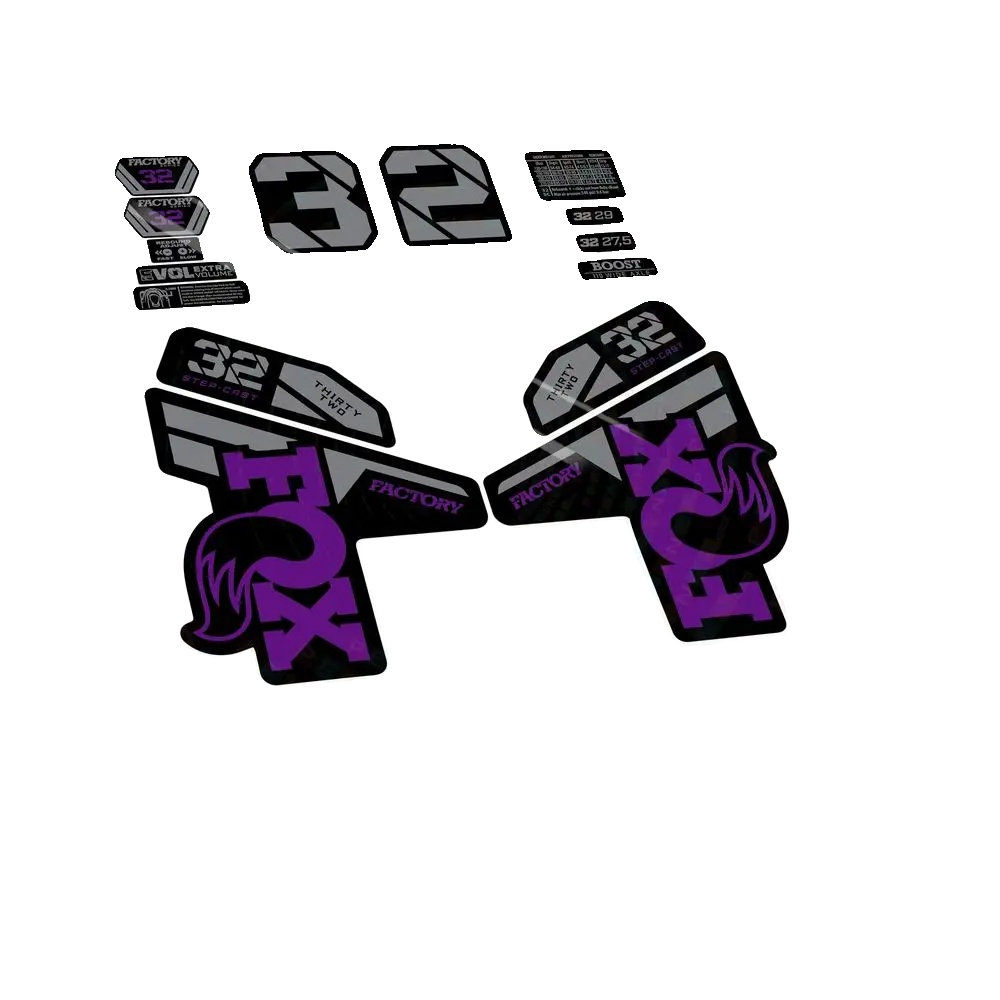 Aufkleber, Kompatibel Mit Fahrradgabeln, Langlebiges Vinyl-design, Violett