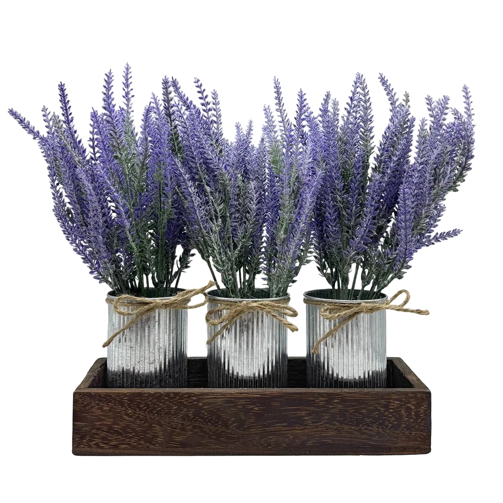 Mittelstück, Künstliche Blumen Set, Dekorative Töpfe, Faux Lavendel