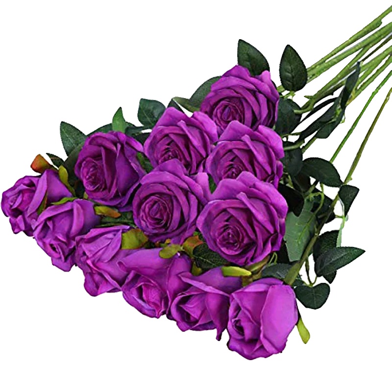 Künstlicher Rosenstrauß, Elegantes Blumendesign, Vielseitig Für Veranstaltungen, Lila