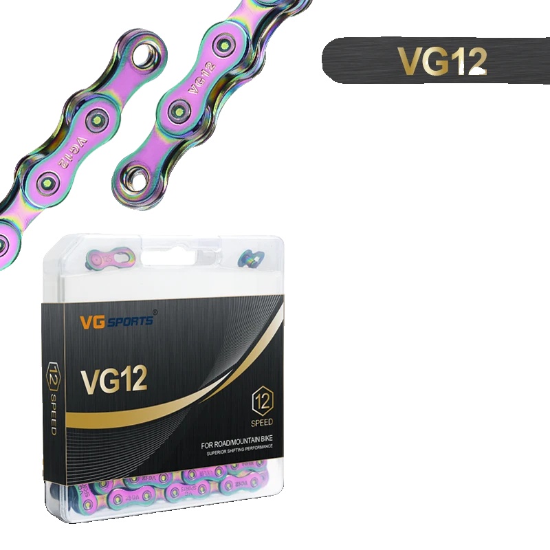 12-gang Fahrradkette, Langlebige Legierungsbauweise, Verbesserte Schaltleistung, 1pc 12-gang Regenbogen