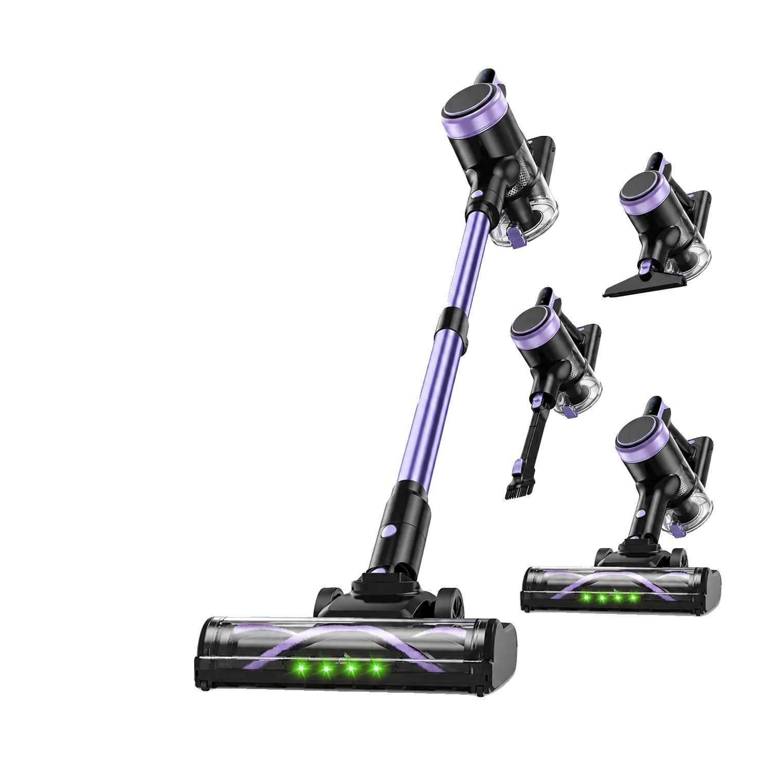 Akku-staubsauger, Starke Saugkraft, Verlängerte Laufzeit, Violett, 220v-240v Eu Stecker-a