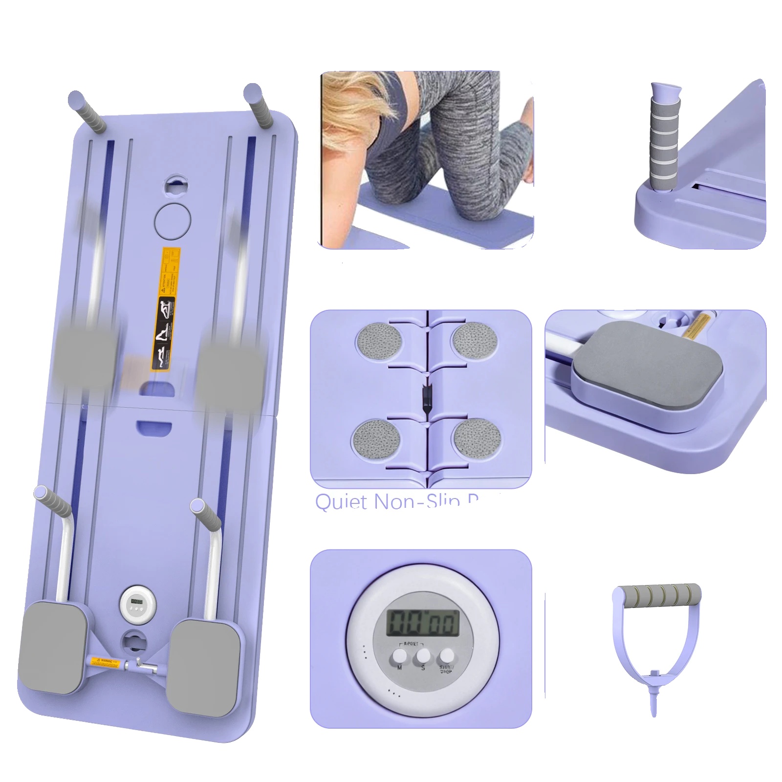 Fitness Board, Automatischer Rückprall, Ganzkörpertraining, Lila
