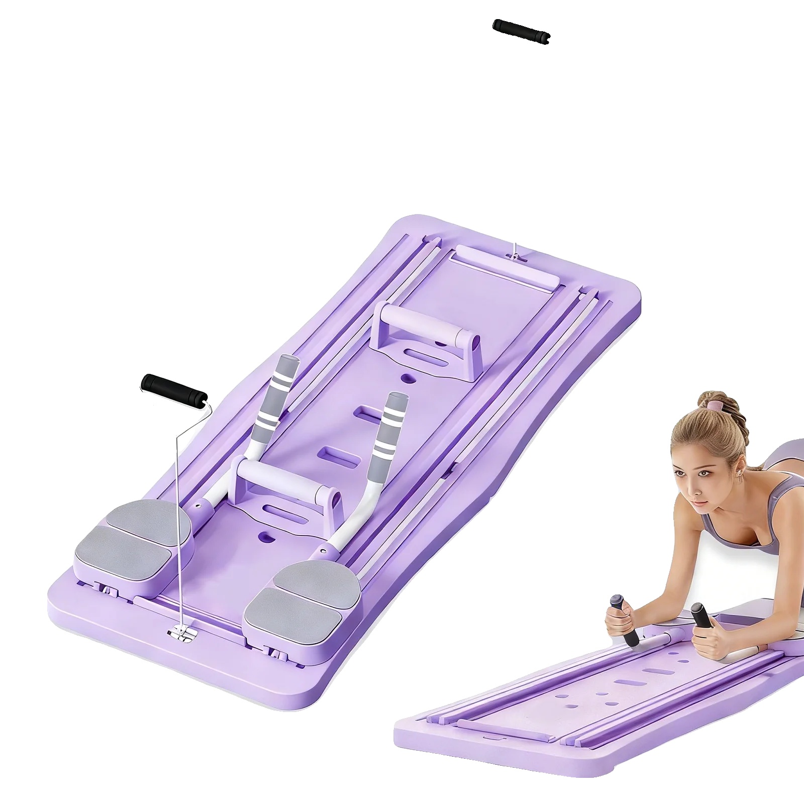 Kerntrainer, 4-in-1-funktionalität, Einschließlich Widerstandsbänder, Lila
