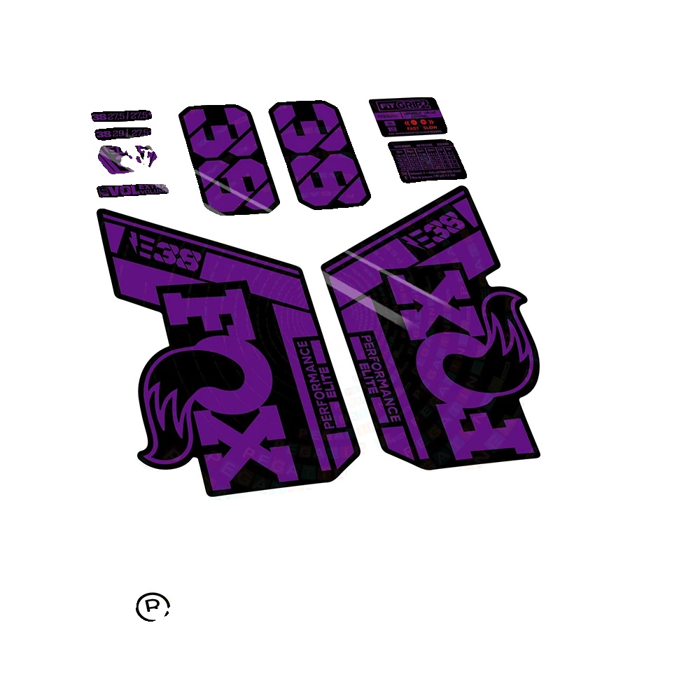 Fahrradgabel Aufkleber, Langlebiges Vinyl, Einfache Anwendung, Violett