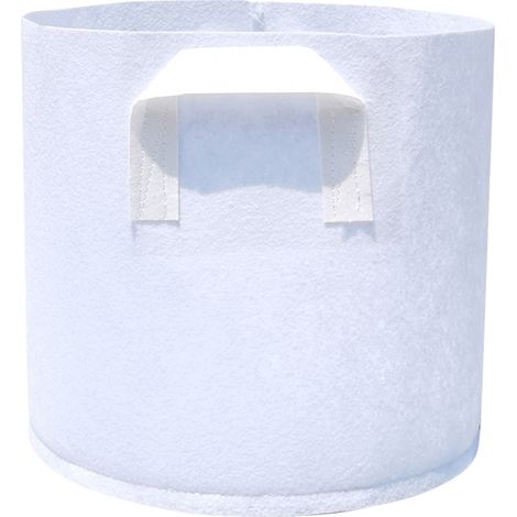 10er-packung — 30 X 30 Cm — Umweltfreundliche Und Atmungsaktive Pflanzsäcke Aus Vliesstoff / Hochbeete (mit Griffen — Weiß)
