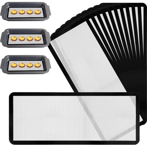 12 Silikon-backmatten – Hochwertige Antihaftbeschichtung – Wiederverwendbar – 43 X 17 Cm – Geeignet Für Gefriertrockner, Backöfen Und Die Küche