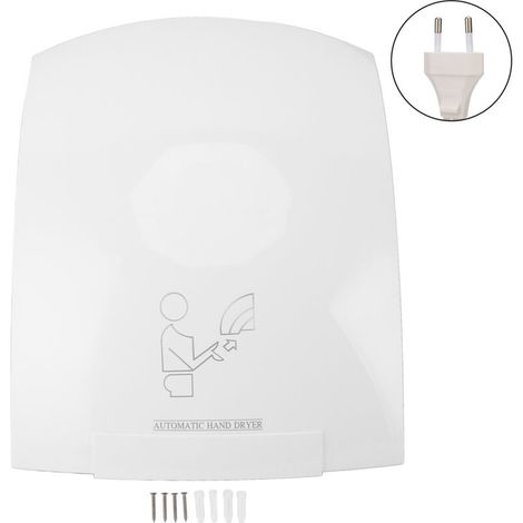 1200-w-händetrockner, 10 Sekunden Schnelltrocknung, Starker Luftstrom, Kompaktes Design, Automatischer Sensor, Geringer Energieverbrauch Für Den Gewerblichen Einsatz (eu-stecker 220 V 50 Hz)
