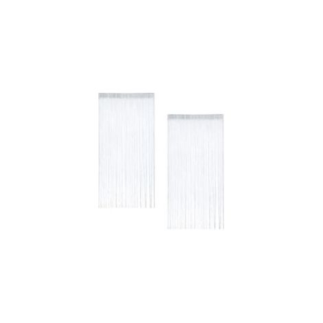 2 Stück Weiße Türgardinen Aus Schnur, 100 X 200 Cm, Mit Fransen, Für Zuhause, Terrasse, Schlafzimmer, Hochzeit, Café, Restaurant (weiß)