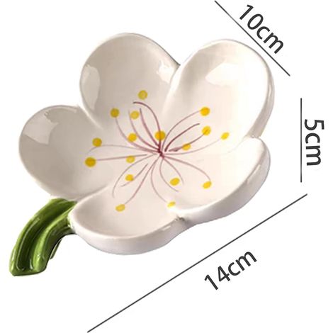 2-teilige Seifenschale Fürs Badezimmer, Seifenschale Mit Abfluss, Selbstreinigende Seifenschale Für Die Arbeitsplatte, Blumenförmige Seifenschale, Hübsche Seifenschale, Schmucktablett Aus Keramik, Tul