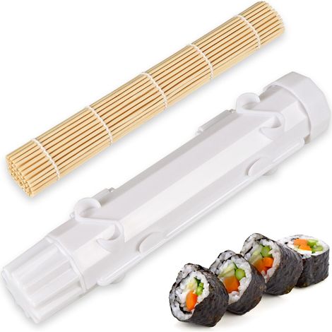 2-teiliges Bazooka-sushi-set Aus Lebensmittelechtem Kunststoff, Sushi-rollen-set, Handgefertigte Formen Für Reis, Gemüse Und Fleisch (weiß)