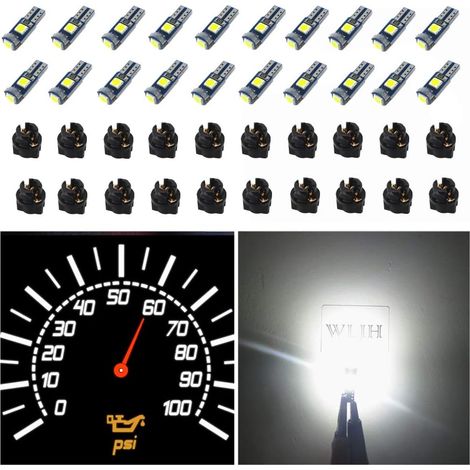 20 Weiße Leds Für Das Armaturenbrett – Ultrahelle T5 2721 37 70 286 – Mit Drehbarem Fuß – Geeignet Für Armaturenbrett, Instrumente Und Tachometer