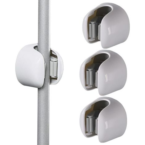3-teiliger Mopphalter (ohne Bohren), Selbstklebender Wandbesenhalter, Selbstklebender Wandbesenclip, Selbstklebender Wandbesenclip Für Küche Und Garten Von De