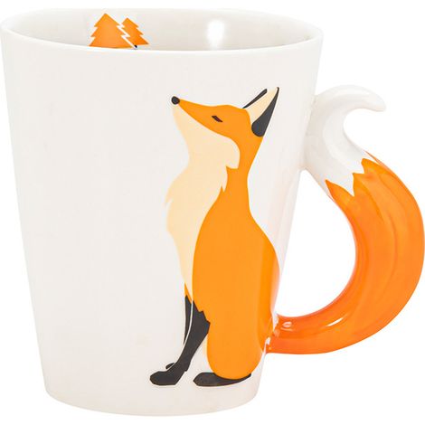 3d-fuchs-tasse – Niedliche Keramiktasse – Kaffee-/wasserbecher – 400 Ml