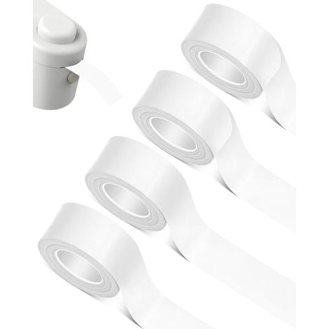4 Rollen L1/q1/m1 Selbstklebende Etiketten, Thermodruck-etiketten, Wasserfest, Geeignet Für Zuhause, Büro, Schule, Kompatibel Mit L1/q1/m1 Etikettendruckern, 16 Mm X 6 M, (weiß)