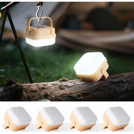 4er-pack Wiederaufladbare Led-campinglaternen – 300 Lm – 3 Modi – Ip53 Wasserdicht – Für Outdoor-aktivitäten Und Notfälle