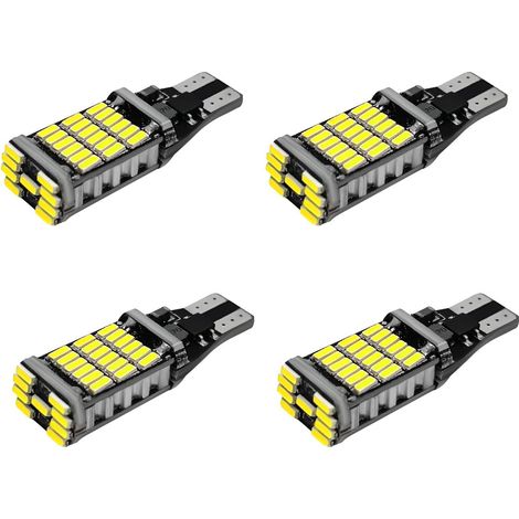 4er-set Led-rückfahrscheinwerfer – T15 4014 45smd – Weiß 6500k – Sehr Hell – Geeignet Für Rückfahrscheinwerfer, Blinker Und Bremslichter – Pkw, Lkw Und Wohnmobil