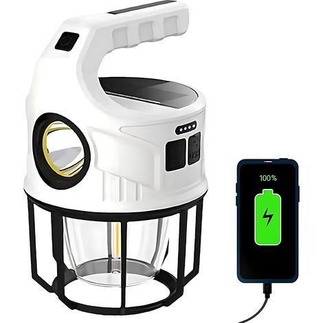 500 Lm Led-campinglaterne – Solar- Und Usb-aufladbar – Ipx4 Wasserdicht – Überlebensausrüstung Für Camping, Wandern Und Notfälle Zu Hause