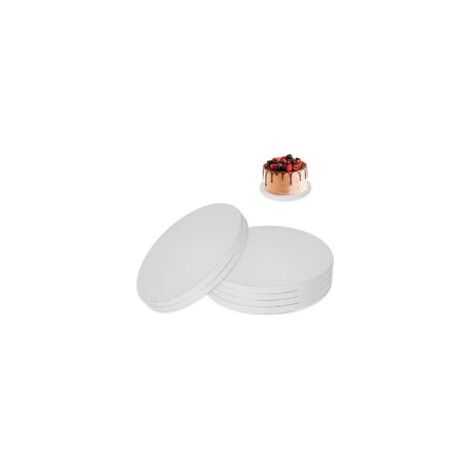 6-teiliges Set Runder Tortenplatten, 12 Mm X 20,3 Cm (8 Zoll), Tortenständer Aus Karton, Runde Tortenplatte, Tortenteller, Tortenunterlage, Tortenplatte, Präsentationsständer Für Gebäck, Wiederverwend