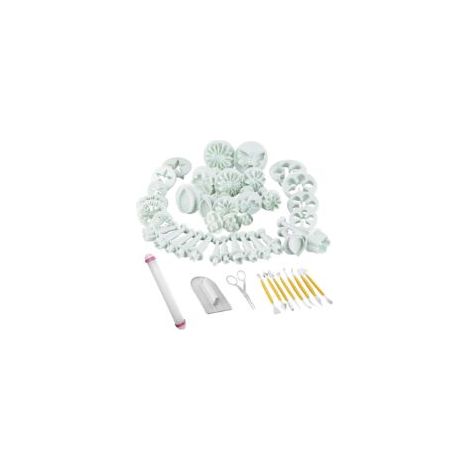 Ausstechformen-set, 47-teilig, Diy-dekorationsformen, Spezielle Formen Mit Blumen-, Herz-, Schmetterlings- Und Sternmotiven, Gebäckformen Zum Dekorieren Von Zuckerpaste, Kuchen Und Keksen, Weiß