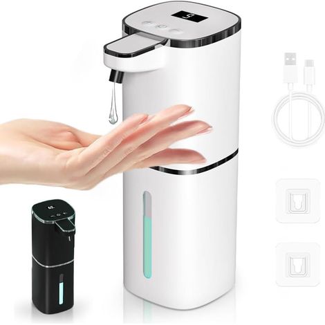 Berührungsloser Flüssigseifenspender Mit 9 Dosierstufen – 380 Ml – Usb-aufladbar – Wand-/tischmontage Für Bad Und Küche – Seifenpumpe – Standseifenpumpe