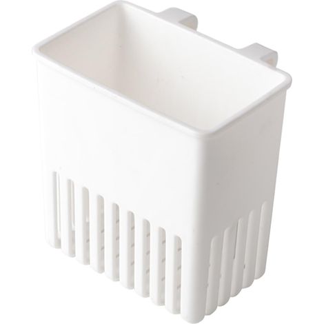Besteckablage, Küchenutensilienkorb, Besteckhalter, Großes Fassungsvermögen, Robustes Pp-material, Spülbecken-organizer Für Besteck, 8,2 X 4,7 X 9,5 Cm, Weiß, 1 Stück