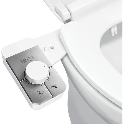 Bidethalterung Für Wc – Selbstreinigender Strahl – Einstellbarer Wasserdruck – Schlankes Design – Schnelle Installation – Weiß