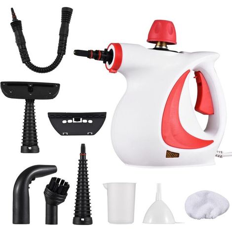 Debuns 1050w Hochtemperatur-dampfreiniger Mit Druckfunktion, Tragbar, Inklusive 9 Zubehörteilen, Multifunktionaler Dampfreiniger Für Küche, Sofa, Badezimmer, Fenster Und Auto