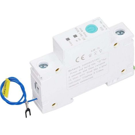 Debuns Smart Wifi-leistungsschalter, Energiezählerschalter, Din-schienenmontage Für Ewelink-anwendung, Drahtlose Steuerung, Ac 230 V, 1-polig, 63 A