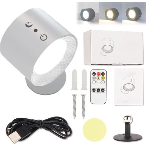 Dreifarbige, Magnetische Doppelwandleuchte – Geeignet Für Schlafzimmer, Wohnzimmer, Flure Usw. – 1 Stück, Weiß