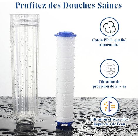 Duschfilter, 10er-packung Pp-baumwollfilter Für Duschköpfe, Herausnehmbarer Kalkfilter, Einheitsgröße